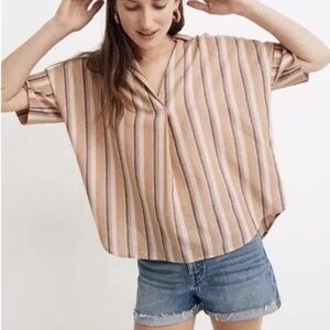 Madewell multi- colored Striped Women's Top